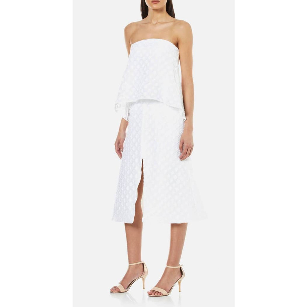 C/MEO Collective Ivory White Faded Light Strapless Dress sz XS NWT $245